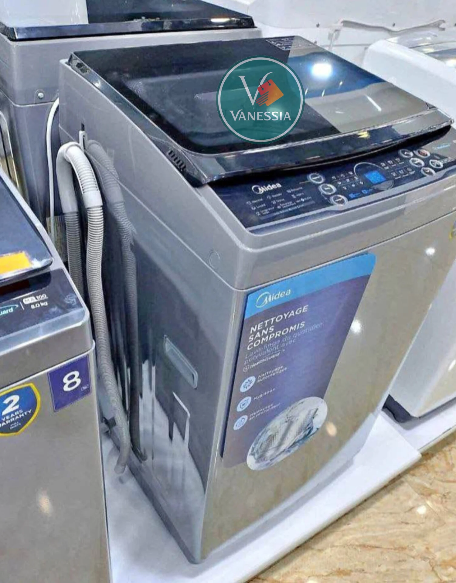 Machine À Laver 8Kg Automatique Midea La Top – Image 3