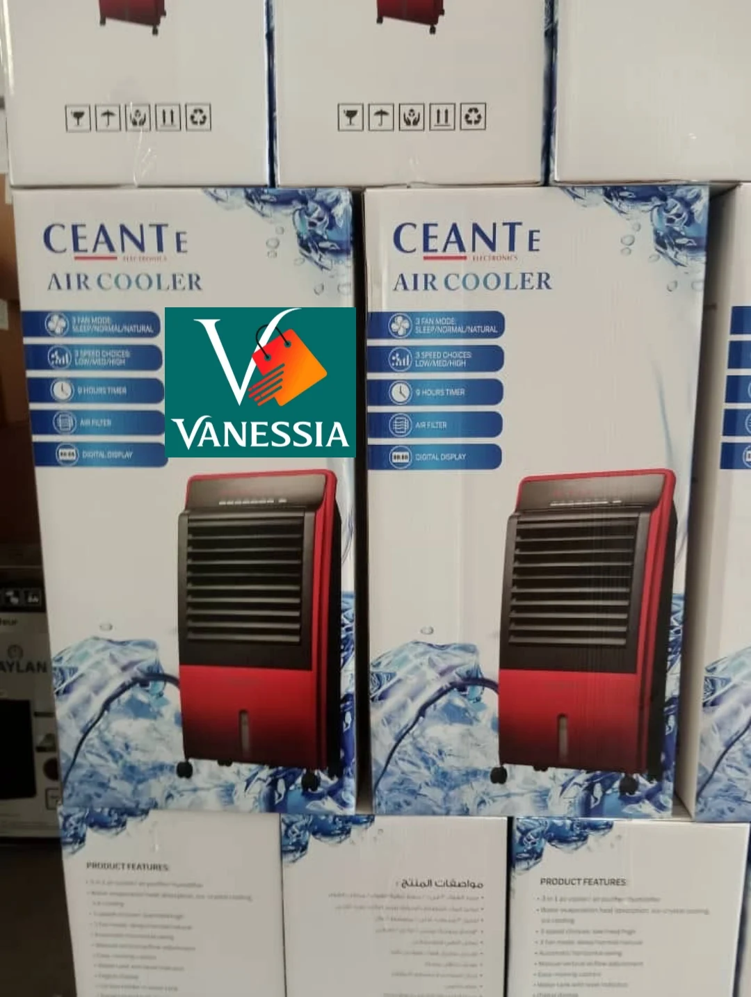 Air cooler marque ceante 12L blanc et rouge – Image 8