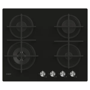 Table de cuisson CANDY/04 Feux /Wok/Thermocouple/Commande frontale /Fonte/Black Glass CDK6GF4WEKB