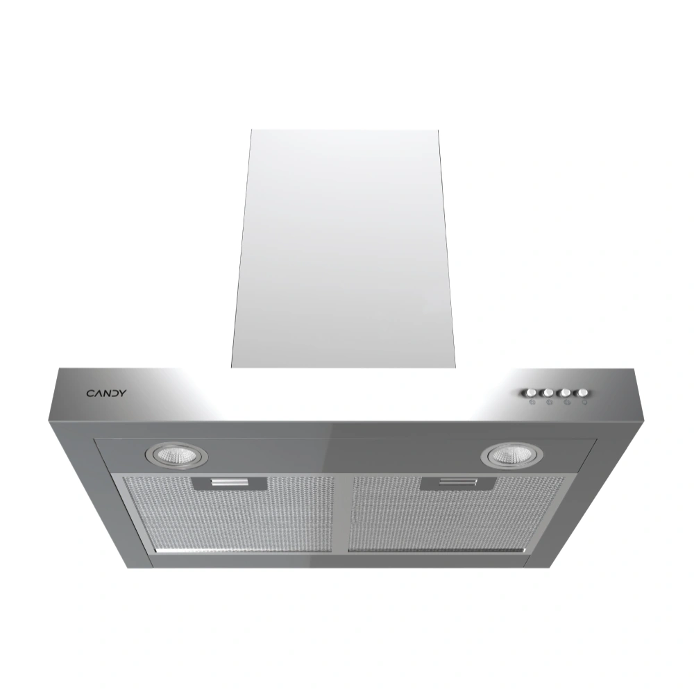 Hotte Aspirante CANDY 60CM T-Shape en Inox Boutons 3 Vitesses avec Filtres Charbon et Aluminium – Image 2