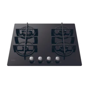 Table de cuisson encastrable CANDY 4 feux Wok Black Glass  Thermocouple Commande frontale