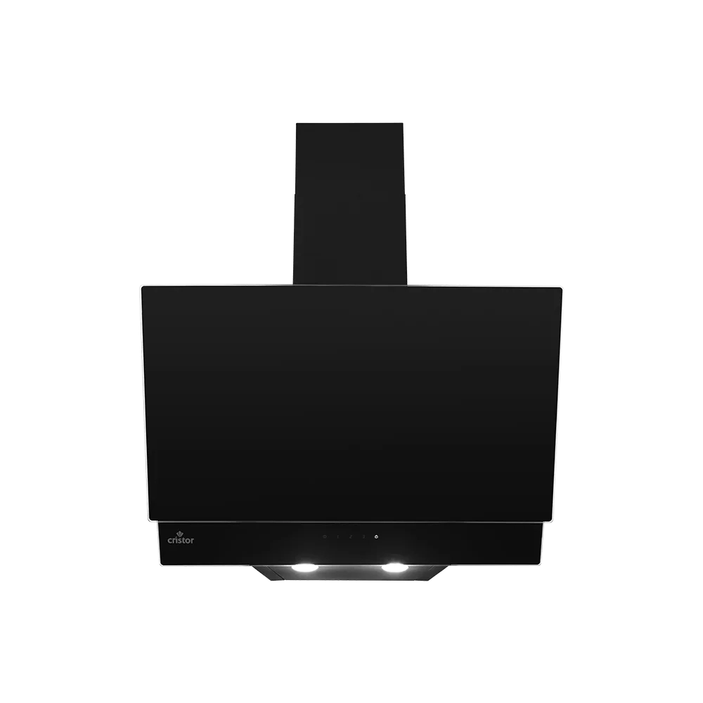 Hotte Décorative CRISTOR FABIOLA2 60 Cm 500 m3/h Tactile Glass Noir