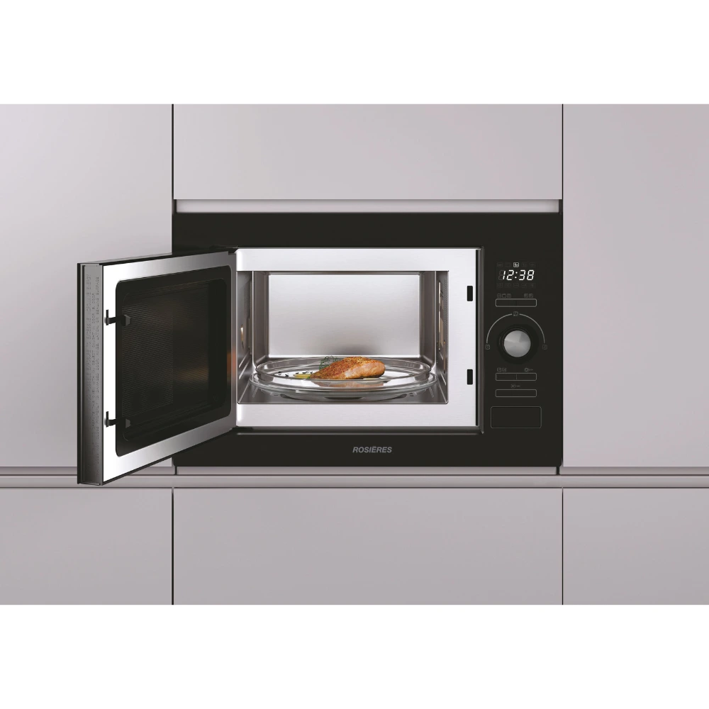 Micro-Onde Encastrable ROSIERES 28L Silver 6Fonctions NOIR – Image 2