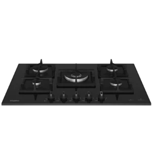 Table de cuisson encastrable Whirlpool  WOK Verre trempé noir  75 cm 5 feux
