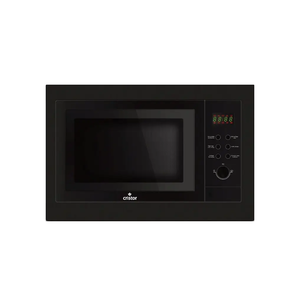 Micro-ondes encastrable CRISTOR – 25 L – 900W- Grille – Noir KMW25E10N
