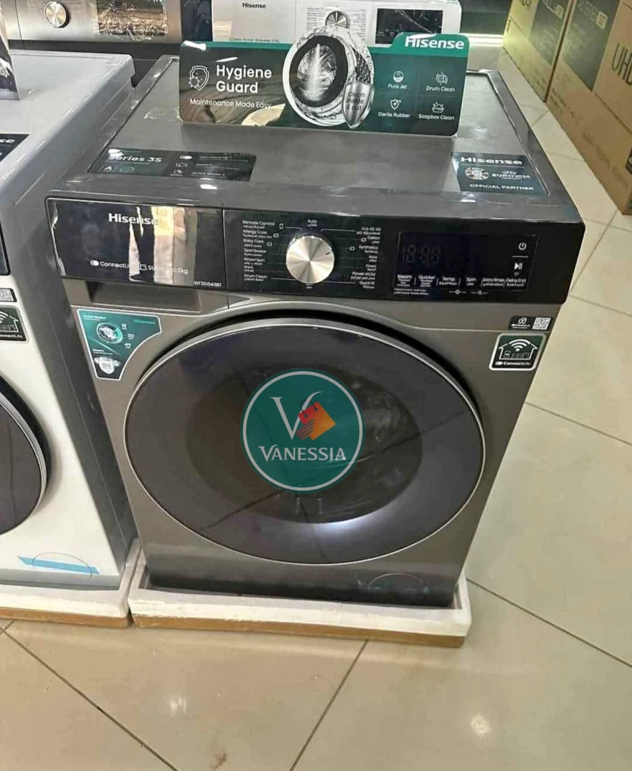 Machine A Laver Automatique 10,5Kg Marque Hisense Gris