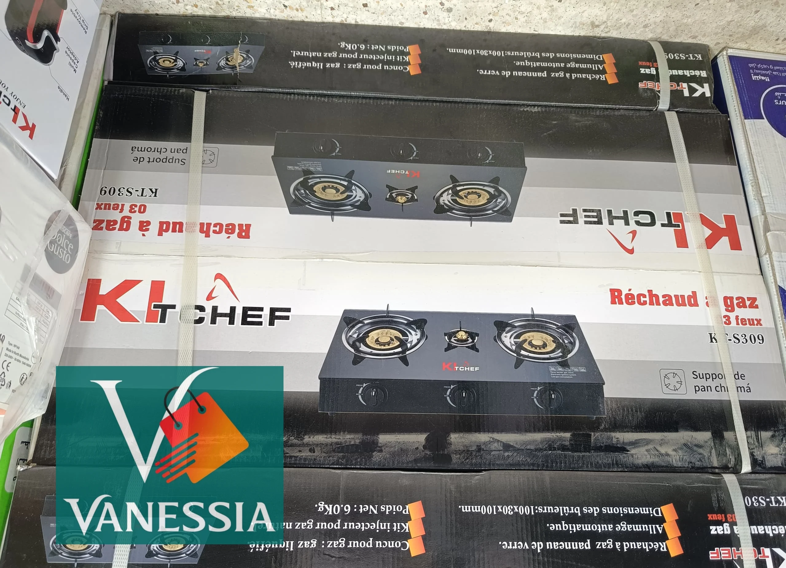 Réchaud a gaz 3 feux marque kitchef – Image 3