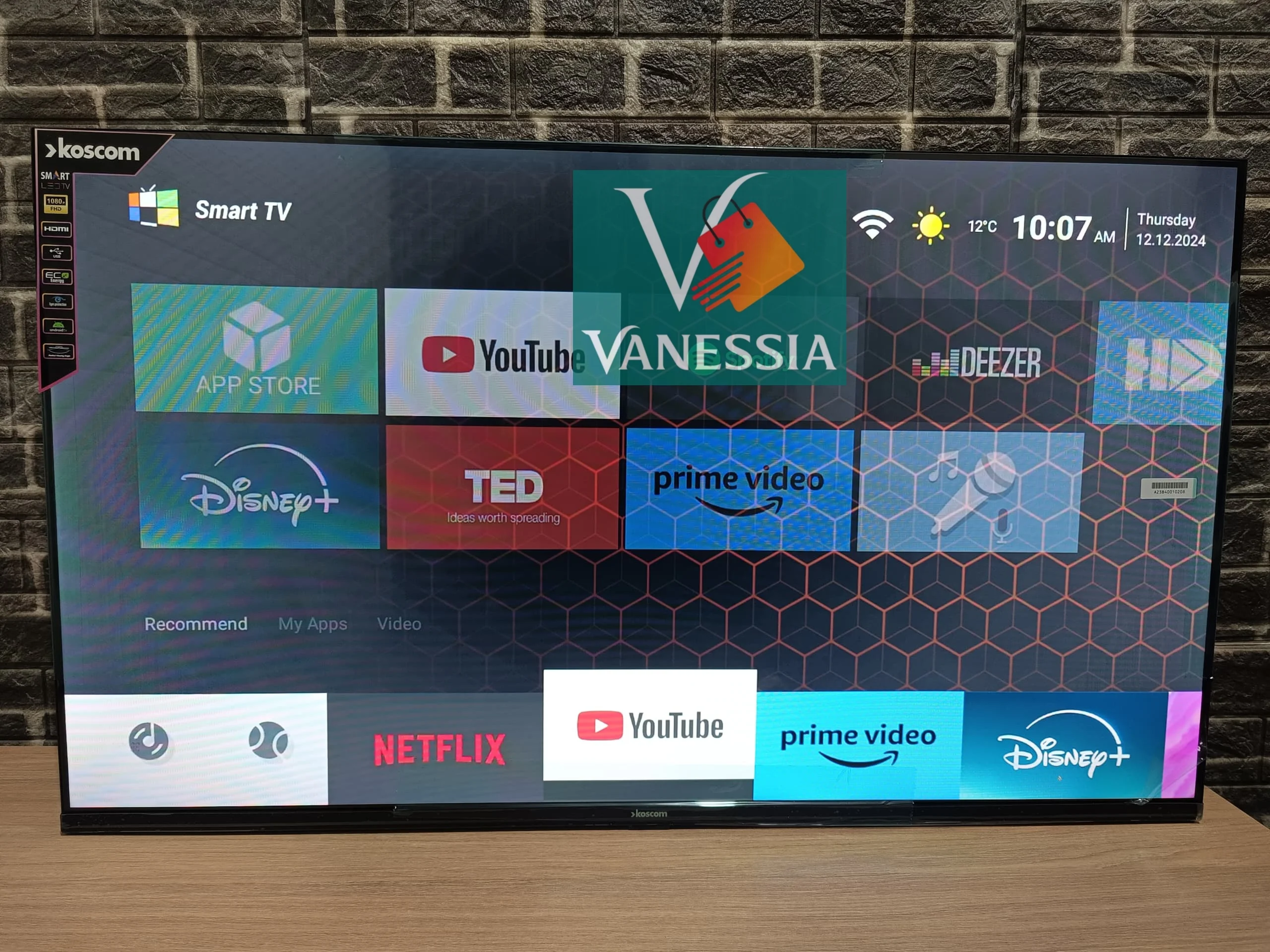 SOLDE Télévision 43p smart Android 14 marque koscom