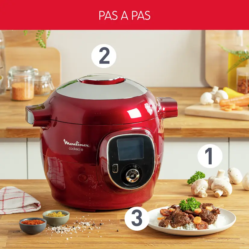 Multicuiseur intelligent MOULINEX Cookeo+ 6L 180 Recettes Préprogrammes – Image 14