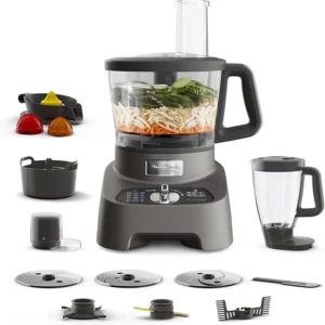 Robot multifonctions MOULINEX Double Force 1000W SILVER – 10 Accessoires