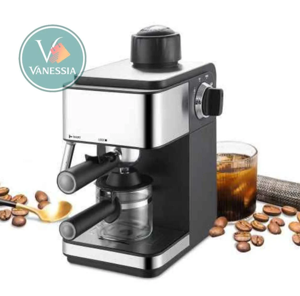 Machine A Café Bras Expresso Et Cappuccino Marque Sonashi 850W – Image 3