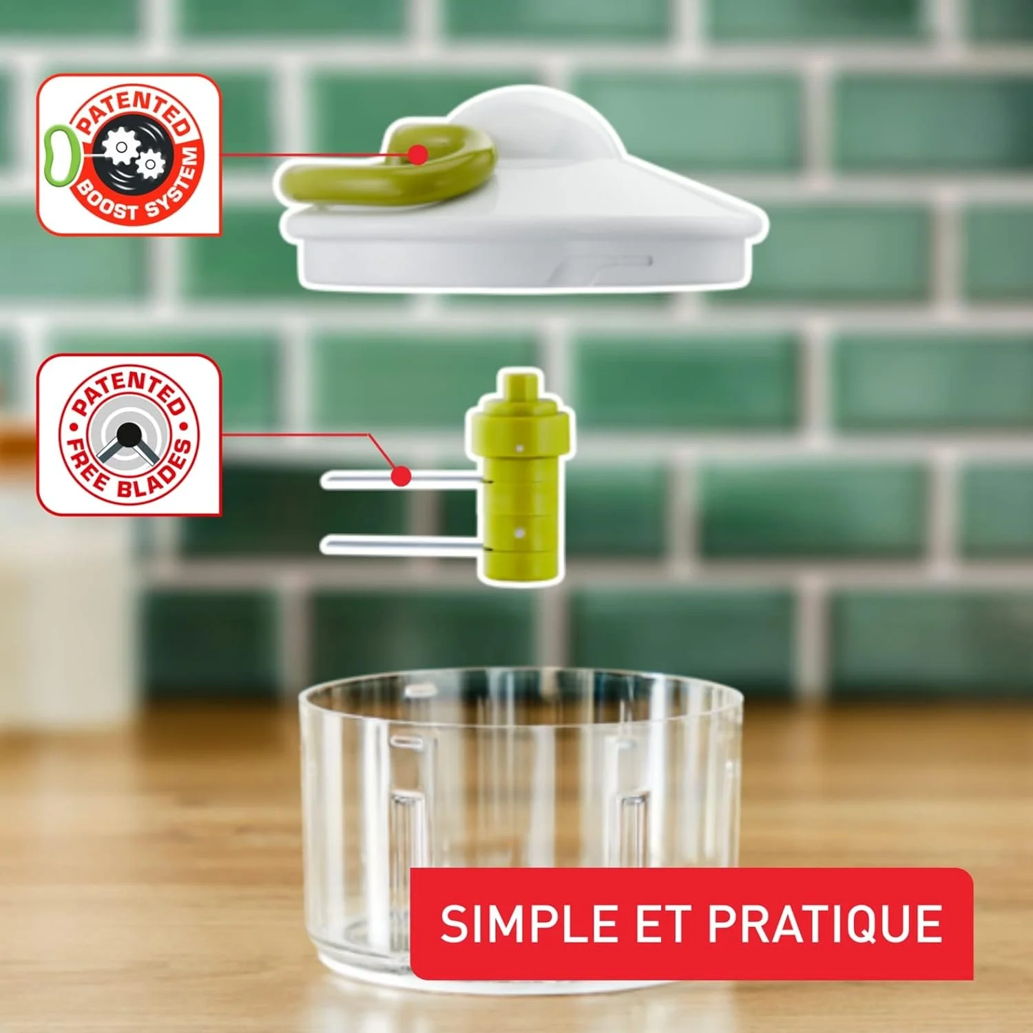 Hachoir manuel Tefal 5 secondes 500 ml K1330404 – Image 17
