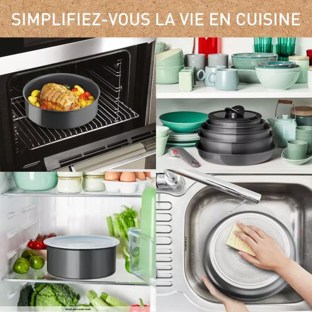 BATTERIE DE CUISINE TEFAL R 6P CERAMIQUE L2609602 – Image 13