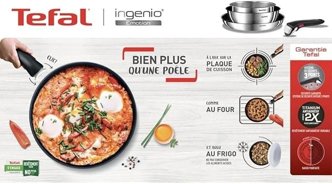 Batterie de cuisine Tefal 10 pièces Ingenio Emotion – Image 19