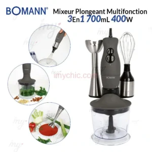 Mixeur Plongeant Multifonction 3En1 700mL 400W Bomann SMS 6055 CB