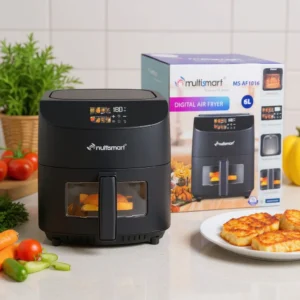 Multismart AirFryer 6L 1500W Numérique Avec Fenêtre Visible  MS-AF1016