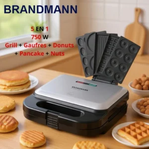 Panineuse inox 5 En 1 – 750W BRANDMANN SM004