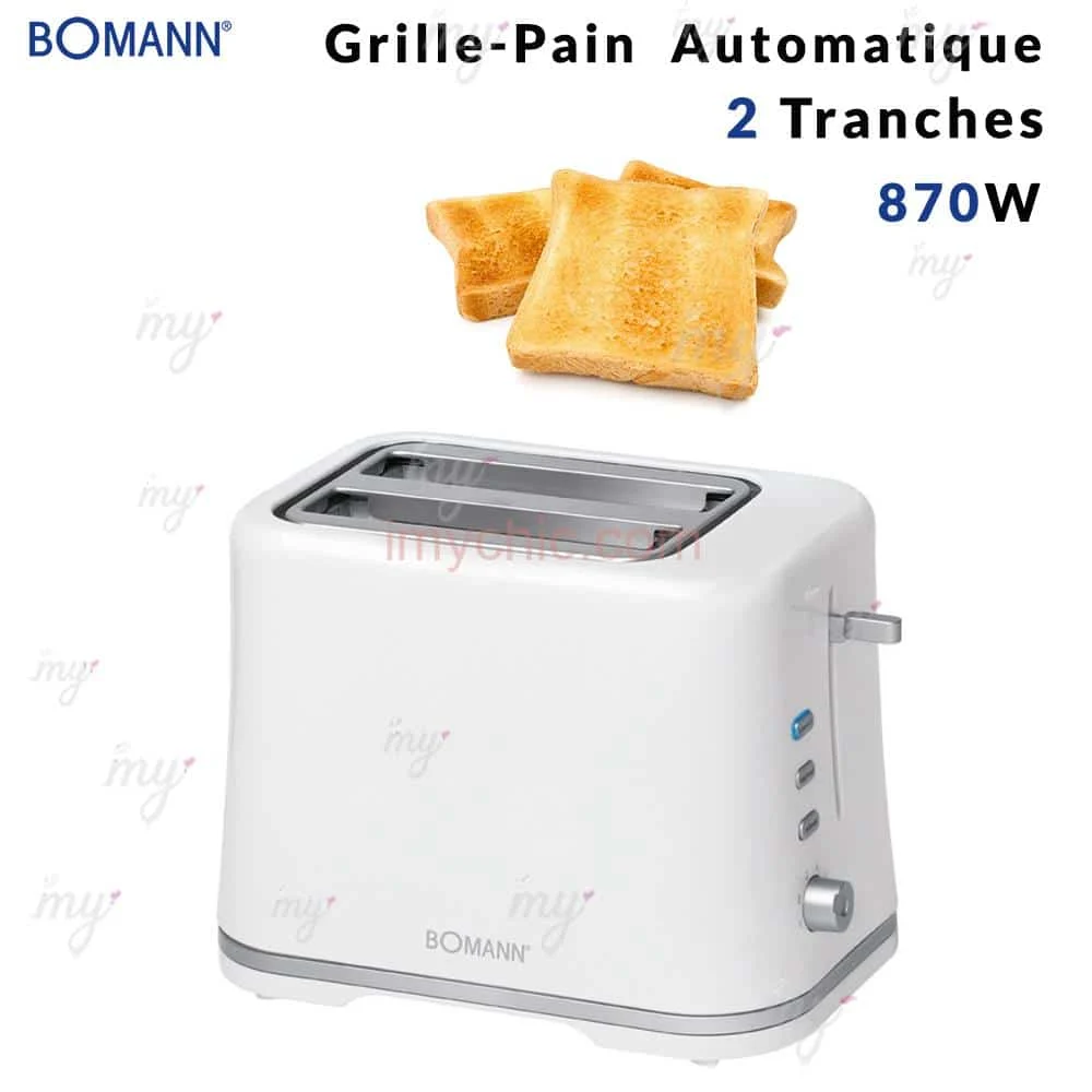 Grille-Pain Toaster Automatique 2 Tranches 870W Bomann TA 1577 CB