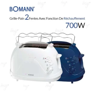 Grille-Pain 2 Fentes Avec Fonction De Réchauffement Et Arrêt Automatique 700W Bomann TA 246 CB
