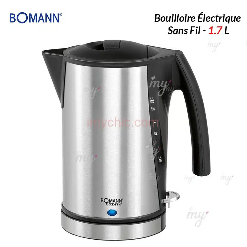 Bouilloire Électrique Sans Fil 1.7L 2200W Bomann WKS 1356 CB