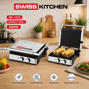 Swiss Kitchen panineuse électrique 2000W 180° SK-1615