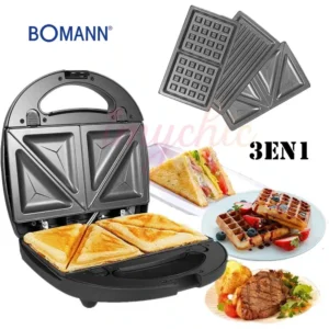 Panineuse et Gaufrier 3en1 650W BOMANN 1364 CB