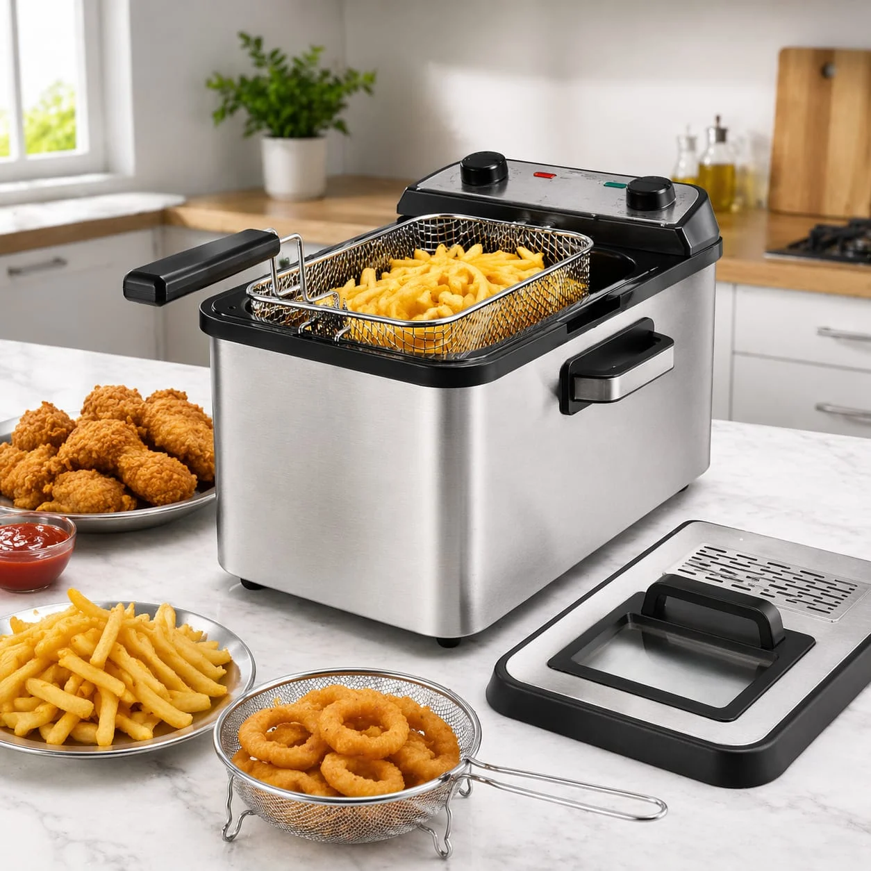 Tirexx Friteuse inox Electrique 4.2L 3250W Original FRTX2000