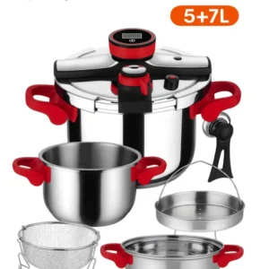 Cocotte 5L+7L en inox 18/10 KitchenLab